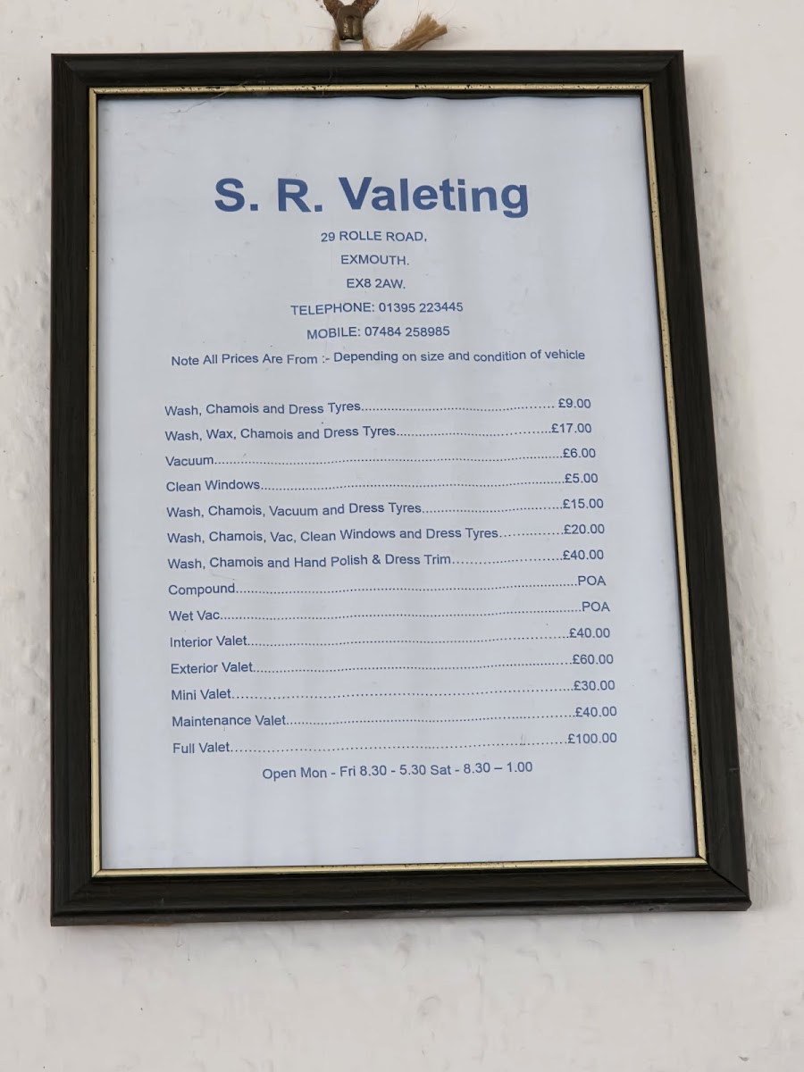 SR Valeting